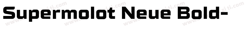 Supermolot Neue Bold字体转换